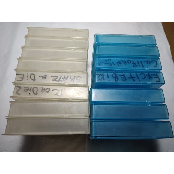 Vintage Lot of 15 Nintendo Hard Game Cases Clear & Blue - Picture 14 of 15